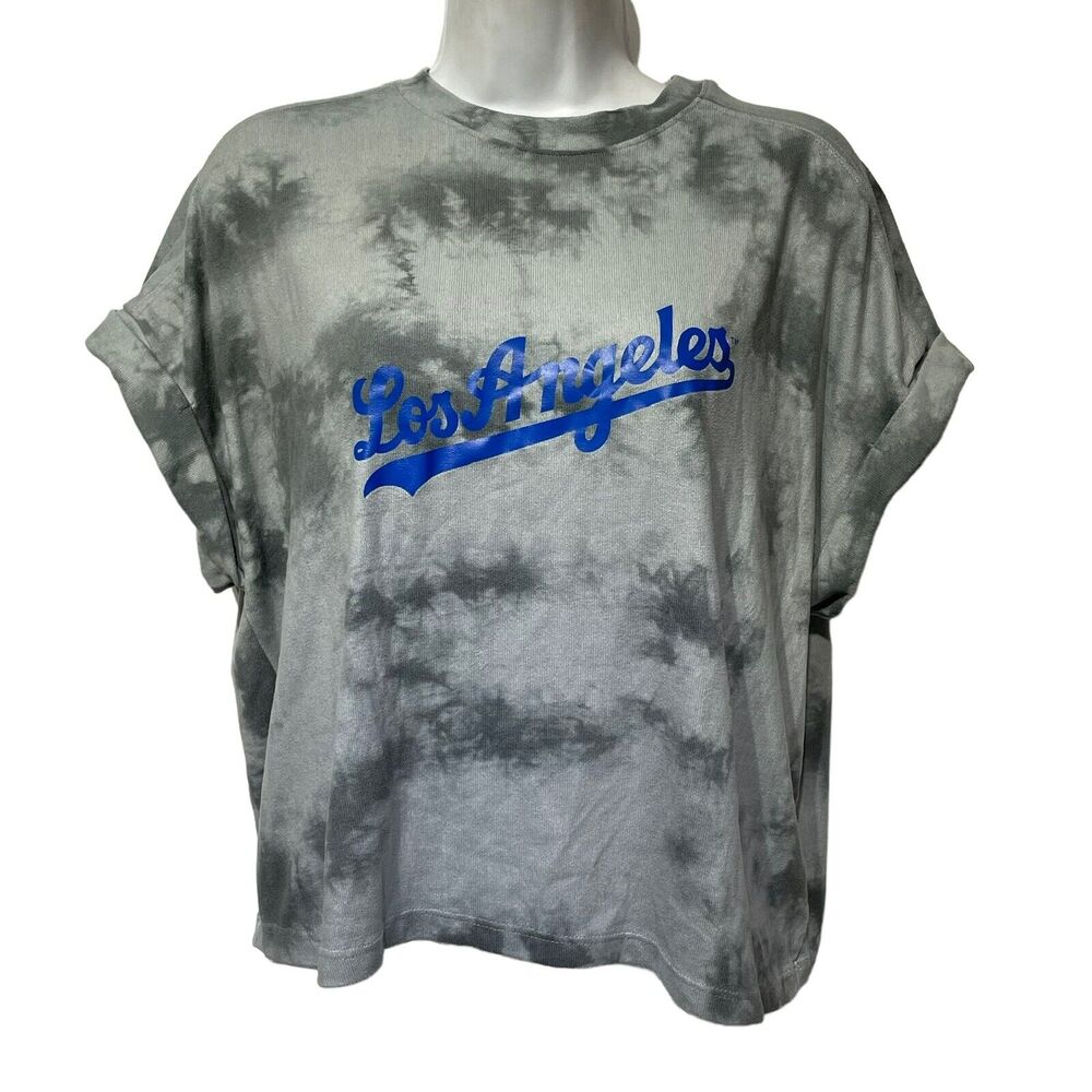 tt gear by tiny turnip Los Angeles Tie Dye Short Sleeve Sweatshirt Size S